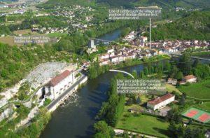 Luzech meander aerial view